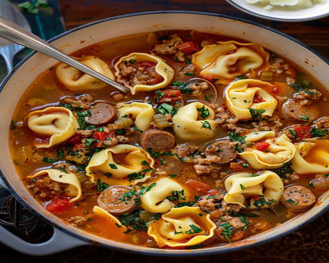 Italian Sausage Tortellini Soup